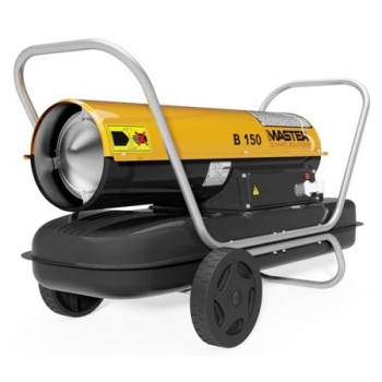 Nagrzewnica olejowa MASTER B 150 CED - zużycie paliwa – 3,5 l/h, poj. zbiornika paliwa 44L, max. temp. – 300 st. C, przepływ powietrza – 900m3/h - wyn